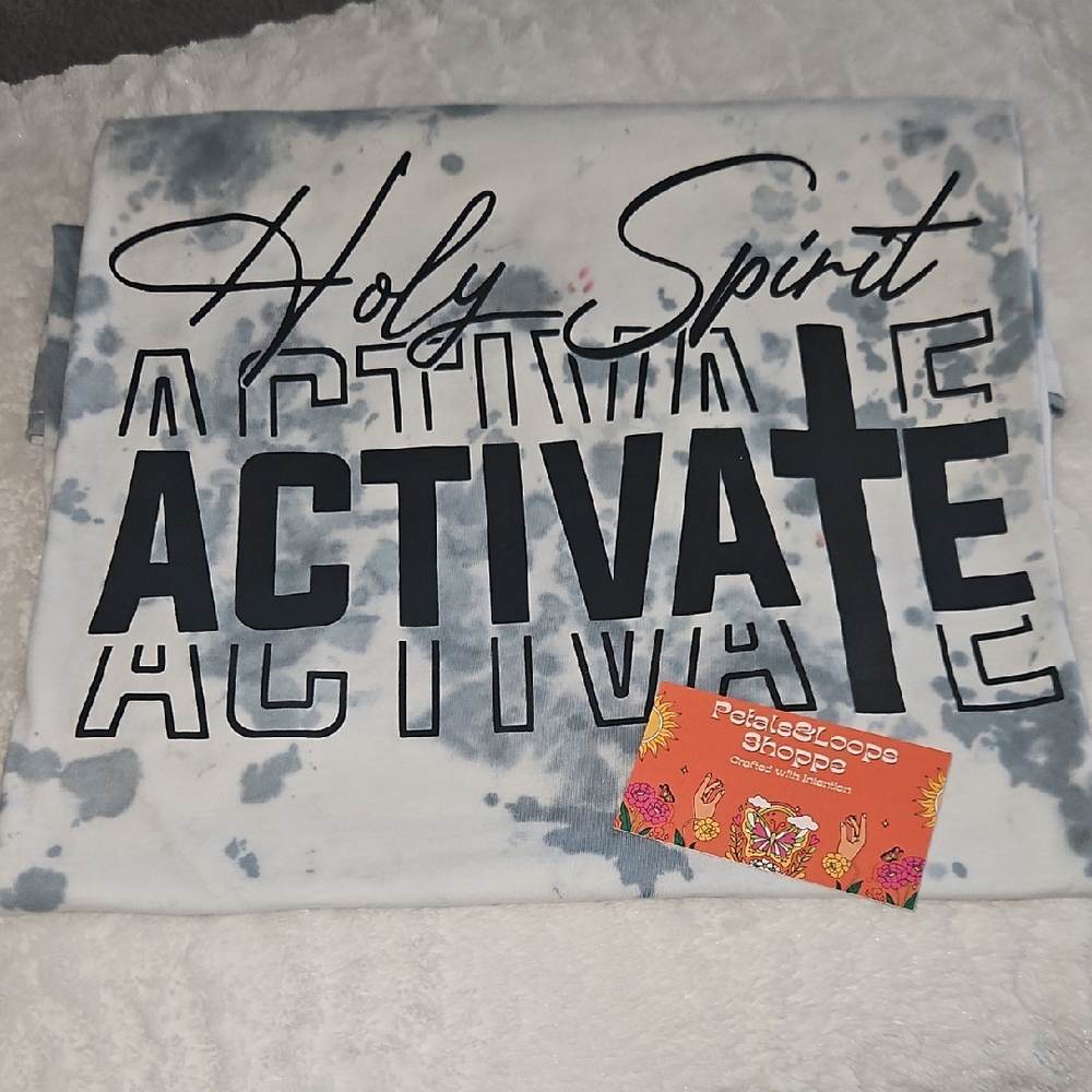 Holy Spirit Activate Graphic Tee - Blue Denim